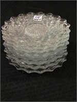 American Fostoria Glassware-Lot of 9 Plates-