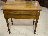 Spinet Style Wood Desk w/ Drawer & Cubby Holes