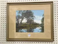 Lg. Framed Wallace Nutting Print-The Stream of