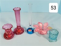 Lot of (5) Art Glass Pcs.