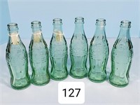 Coca Cola Set of (6) 7-Oz. Aqua Bottles