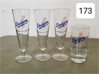 Dodger's Pilsner Glasses and Tumbler