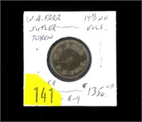 Civil War token, W.A. Farr, 14th Vols., "Good for