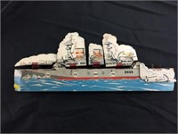 Vintage Knock-Down Battleship Target