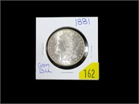 1881 Morgan dollar, gem BU