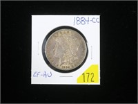 1884-CC Morgan dollar, EF-AU