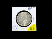 1889-S Morgan dollar, gem BU