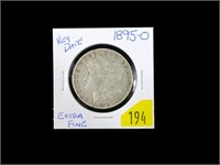 1895-O Morgan dollar, key date, EF