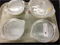 4 Various Fire-King & Pyrex Covered Casserole