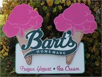 Bart's Homemade 2-Cone Ice Cream Sign