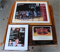 3 UMass Basketball Framed Photos