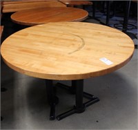 2 Wooden Tables 4' diameter