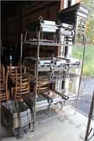 9 Chafing Dish Frames And Assorted Parts