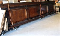 Ornate Wooden Bar With Brass Foot Rail