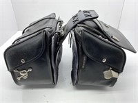 Leather Saddle Bags, Beer Bag Brand- (Missing D
