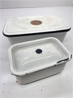 Porcelain Enamel Ware, 10”&6”