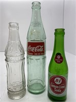 (3) Soda Bottles, B-1 Lemon Lomé, Comcast-Cola