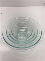 Pyrex Nested Mixing Bowls 12”-6”