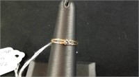 14 K gold ladies ring with diamond size 5.5