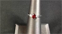 Sterling silver ring with Redstone size 5.5