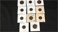 Lot of 11 better Indian head cents