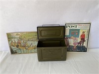 Vintage Ammo Box, Tin Posters (qty. 2)