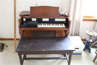 Hammond Organ, Organ Bench, and Music