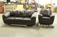**FSCCF** Leather Couch & Recliner Chair