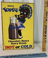 Embossed Tin sign - Topsy chocolate honey dairy