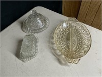 CUT GLASS SERVING PIECES