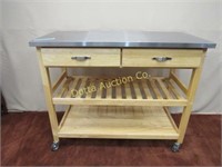 MAPLE UTILITY CART STAINLESS STEEL TOP: