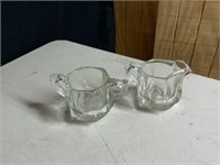 GLASS SUGAR AND CREAMER