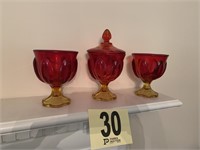 Red Glassware (Possibly Fostoria) (Rm1)
