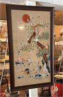 Vintage Framed Sulk Painting
