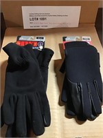 Lot of 2 Black Gloves Touch Screen/Duty Size M/XL