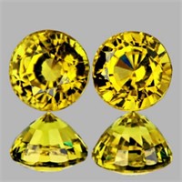 Natural AAA Canary Yellow Mali Garnet Pair{Flawles