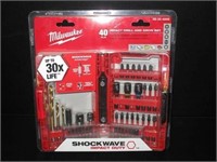 New Milwaukee 40pc Impact Drill & Drive Set