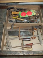 TOOLS:  WOODWORKING, HAND SAWS, DRILL BRACE