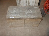 WOODEN BOX (HAS BEEN REPAIRED)