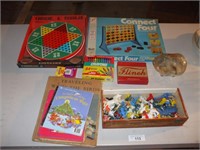 TOYS:  CRAYONS, CHINESE CHECKERS, CONNECT FOUR,