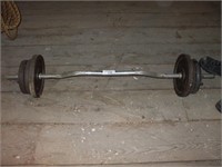 BARBELL WITH WEIGHTS