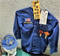 Vintage cub scouts uniform cap patches & pins