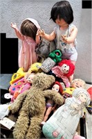 Old dolls & animals Sesame Street Mattel raggedy