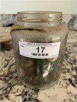 Jar of Large Vintage Marbles