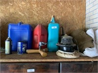 Ploy Water/Gas Cans, Polisher, and Misc.