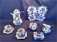 Decorative Tea Set - Blue and White