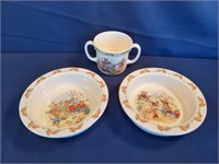 Royal Doulton Bunnykins - 2 Dishes - Double