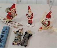 3 early Santa clauses including mechanical bird