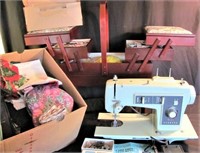Kenmore Sewing Machine, Sewing Basket & More