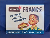 Armour Franks Advertising Sign - Metal